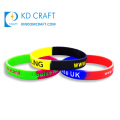 Wholesale promotional silicon rubber bracelet eco friendly tie dye military custom camouflage silicone wristband